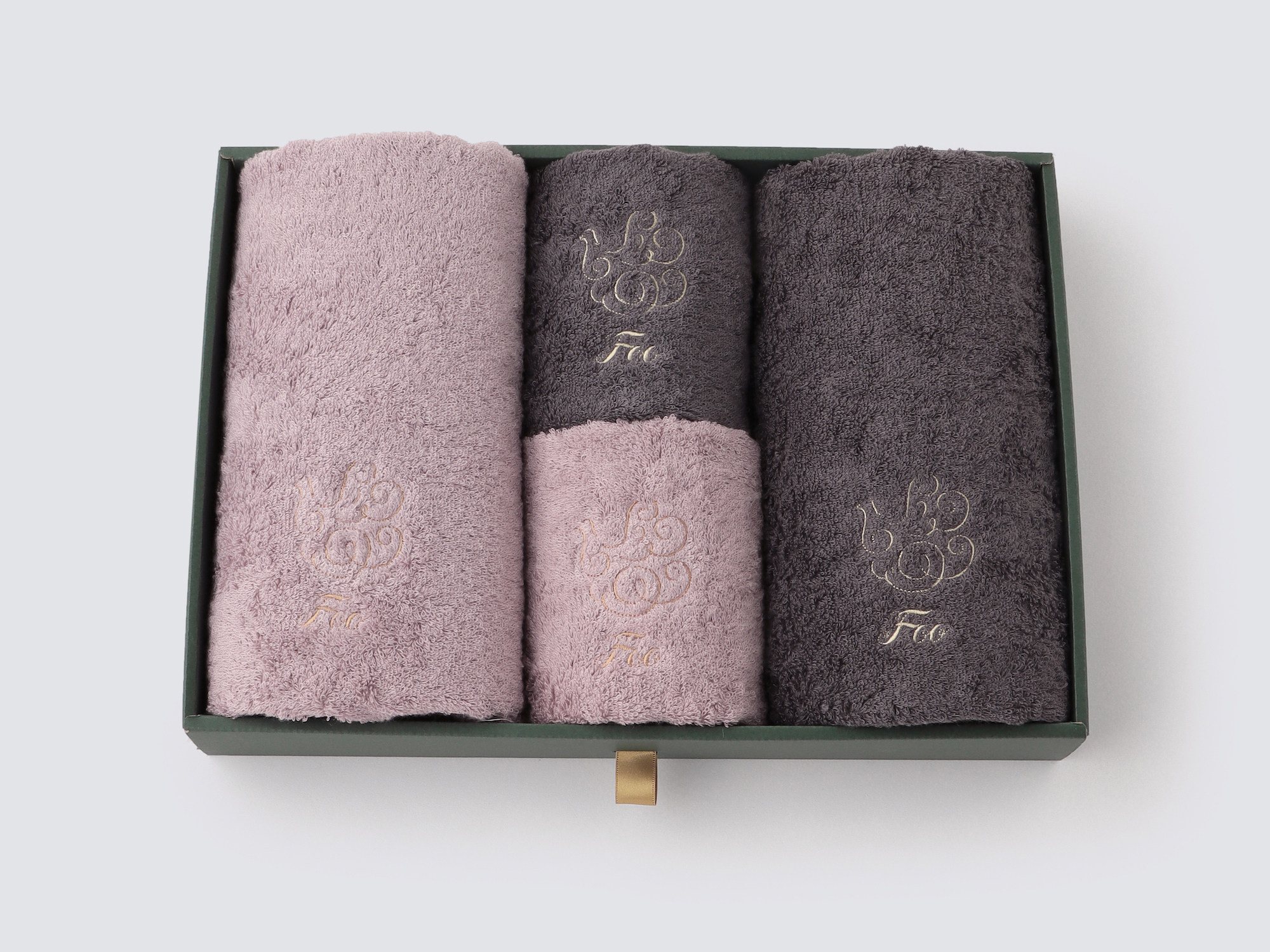 オーガニックコットン フェイスタオル2枚＆ハンドタオル2枚入りギフトセット