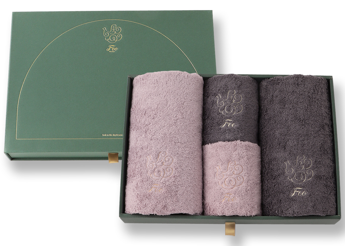 オーガニックコットン フェイスタオル2枚＆ハンドタオル2枚入りギフトセット