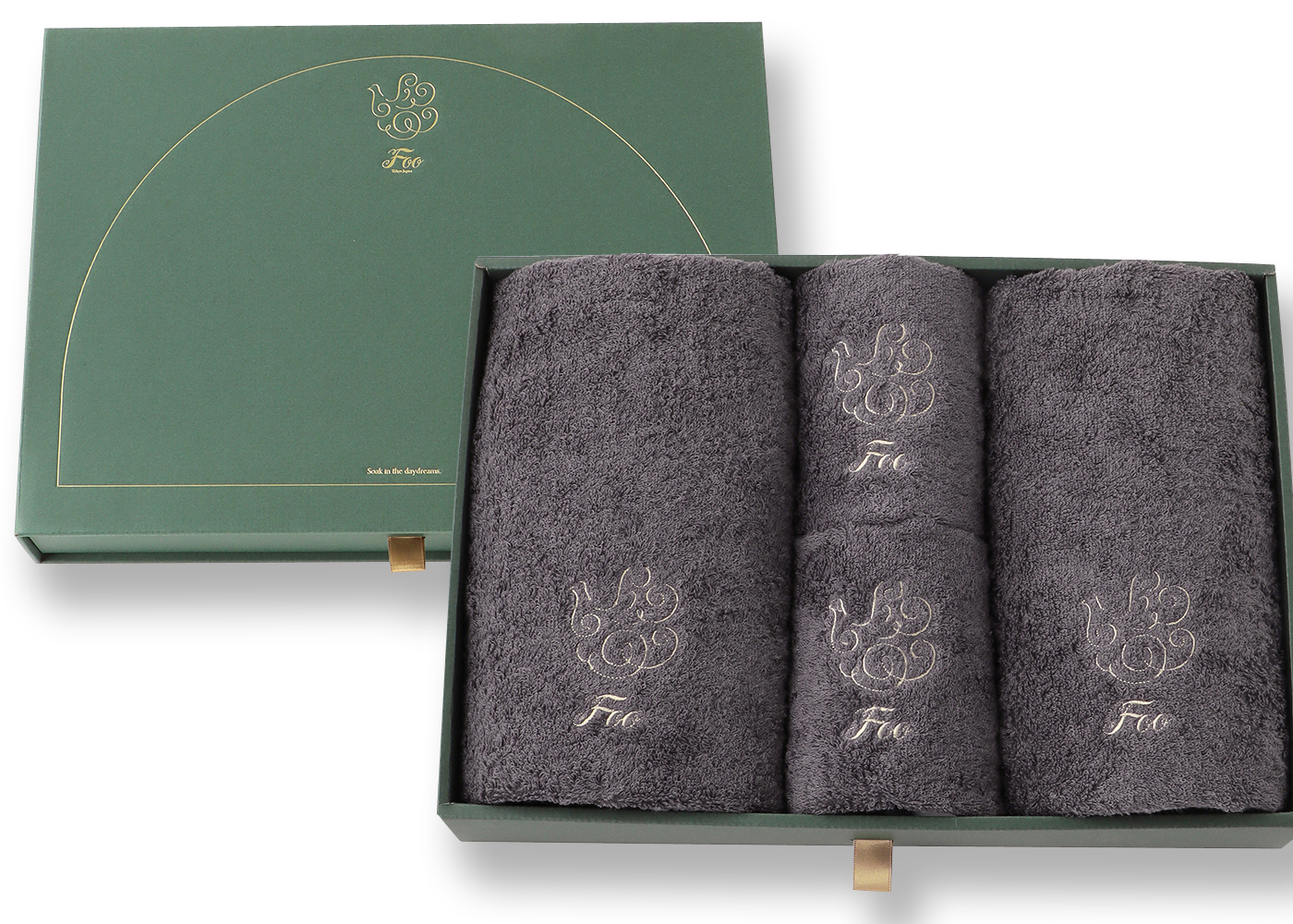 オーガニックコットン フェイスタオル2枚＆ハンドタオル2枚入りギフトセット