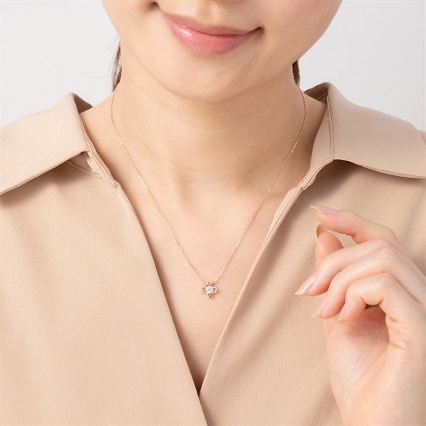 花モチーフシルバー ネックレス 151914121001