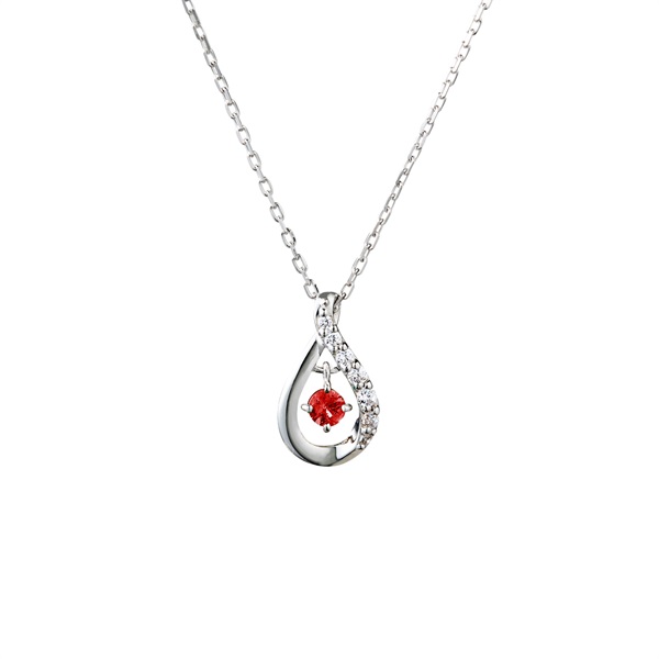 【名入れ】シルバーネックレス　誕生石