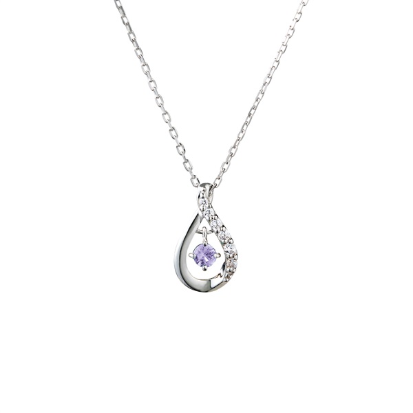 【名入れ】シルバーネックレス　誕生石