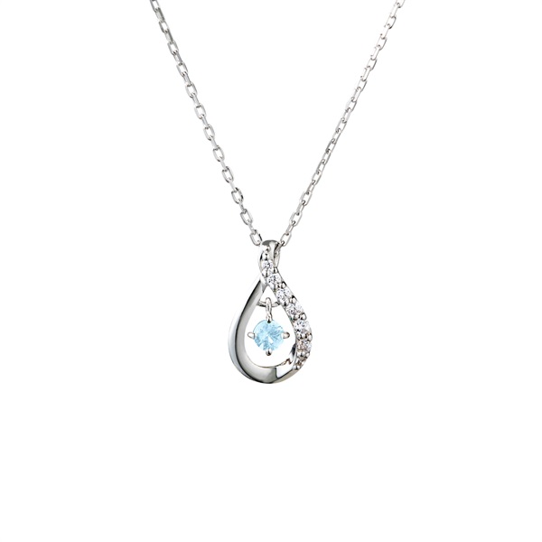 【名入れ】シルバーネックレス　誕生石