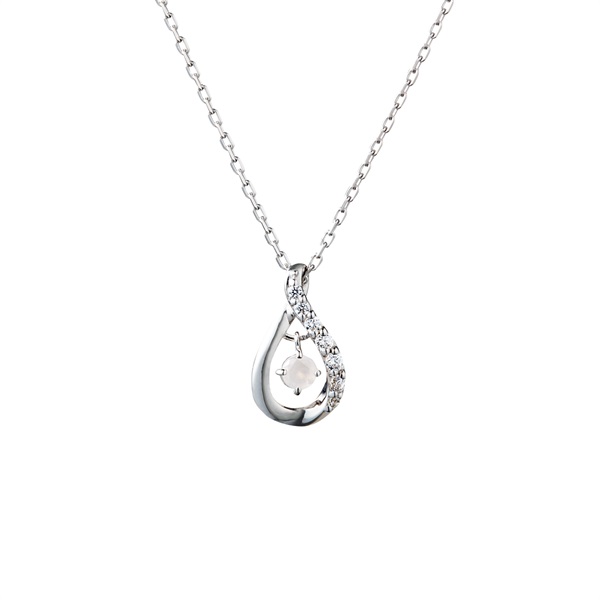 【名入れ】シルバーネックレス　誕生石