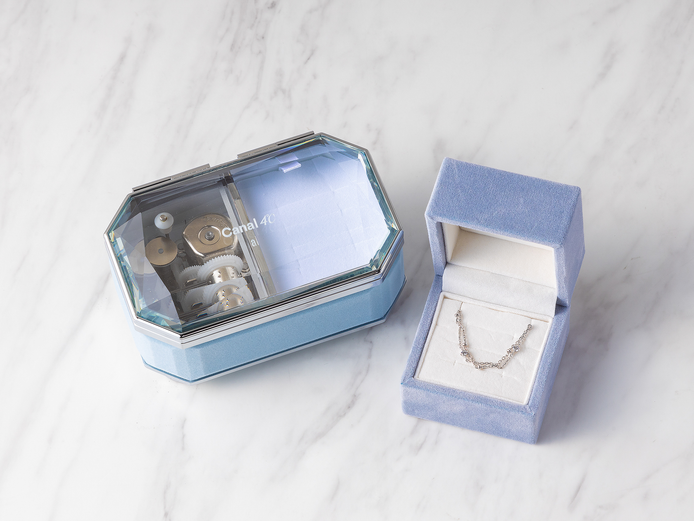 【名入れ】2連ブレスレット&ジュエリーケースセット 