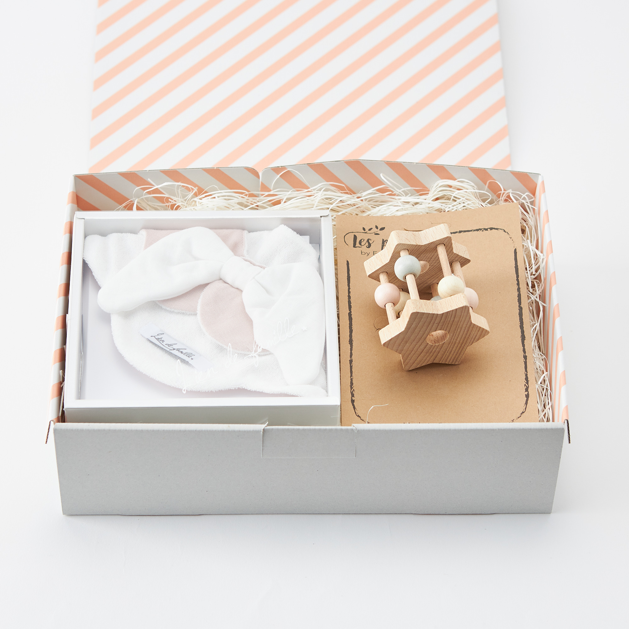 【ボックス付き】天使スタイ&ラトルセット