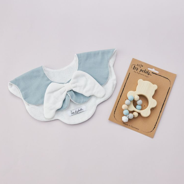 【ボックス付き】天使スタイ&ラトルセット