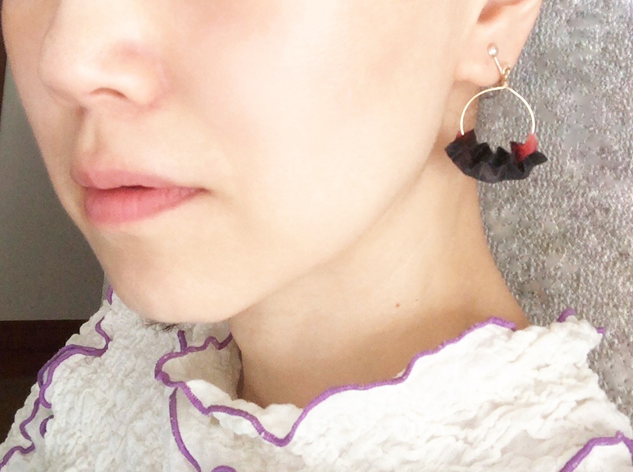 板締め絞り フープ イヤリング