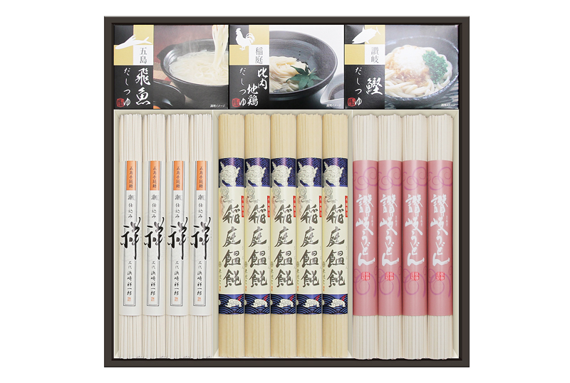 【食べ比べが楽しい】日本三大うどん・つゆ詰合せ B