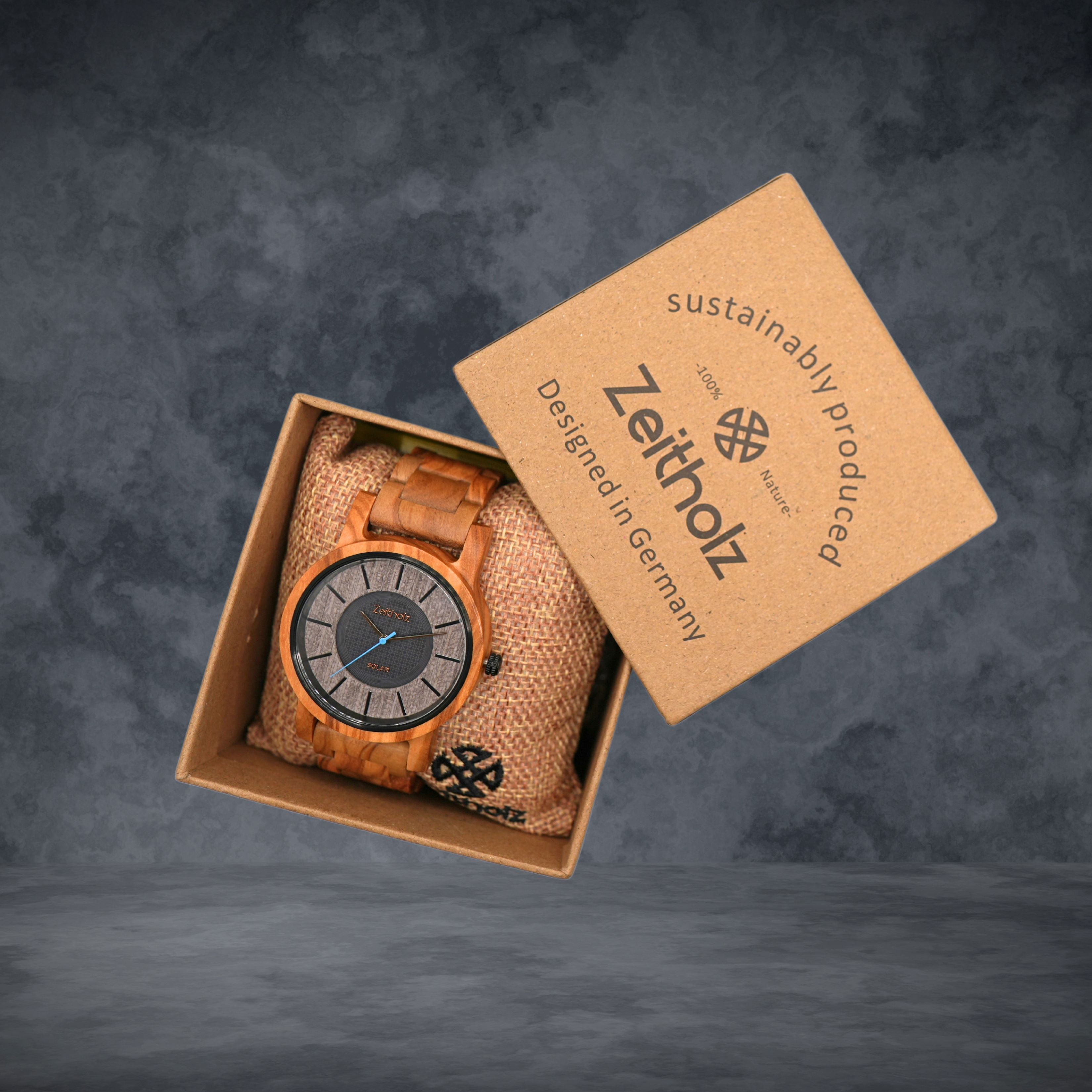 木製腕時計 Sonnenberg（Unisex）Solar（ソーラー）