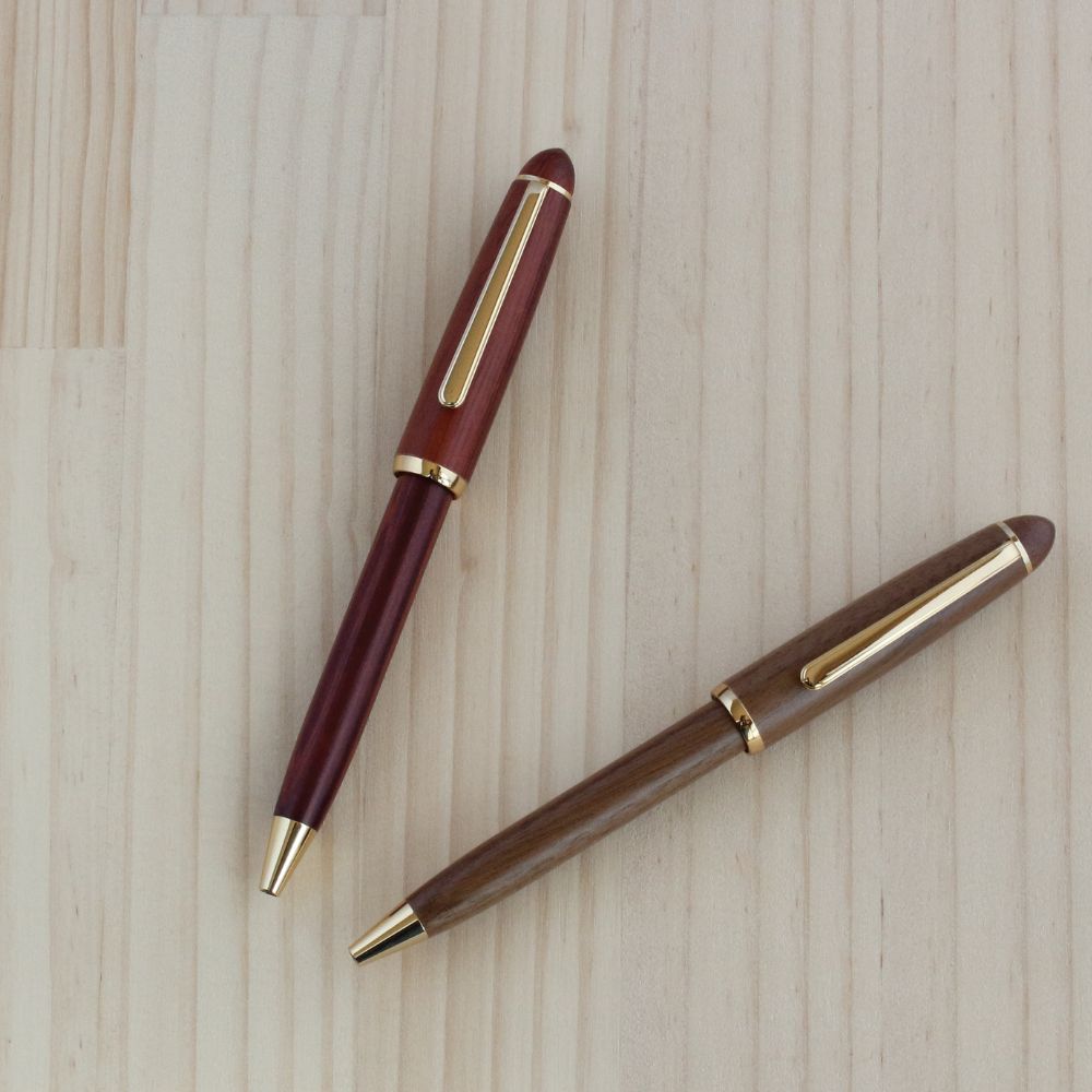 名入れ 天然木ノック式ボールペン