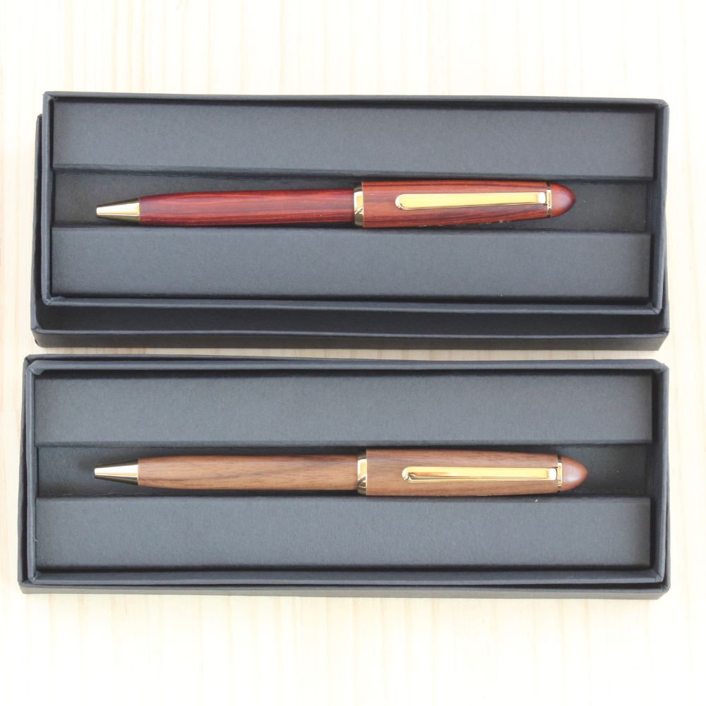 名入れ 天然木ノック式ボールペン