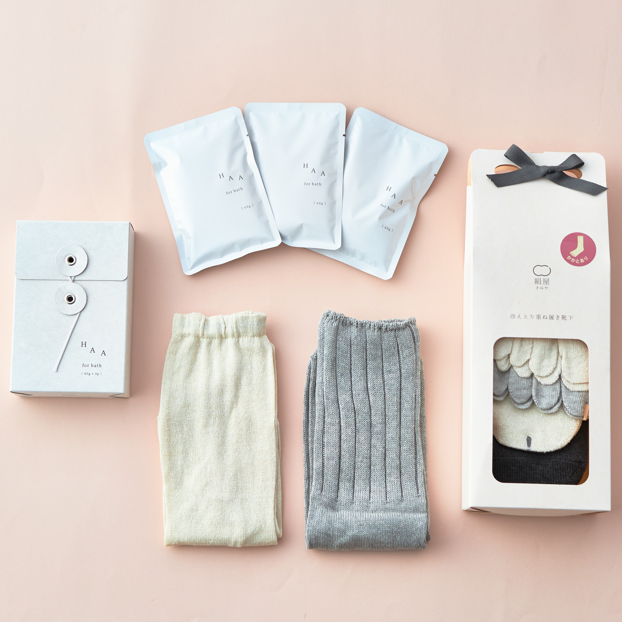 入浴剤「HAA」＆シルクくつ下温活セット