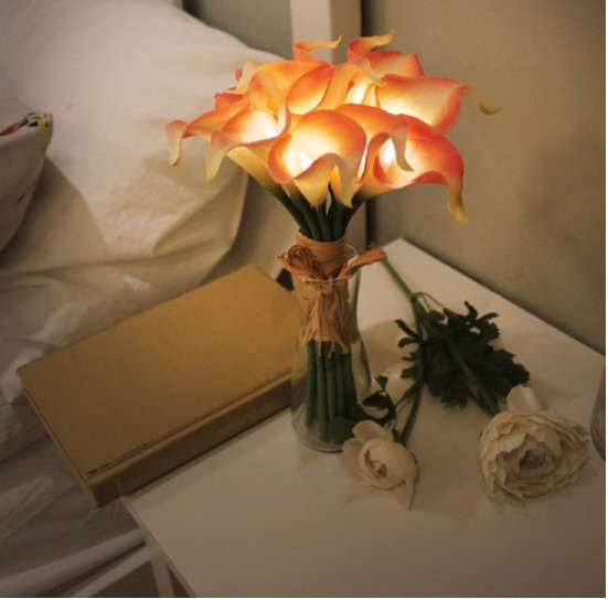 すぐに飾れるカラーブーケライト＋ベース2点セット