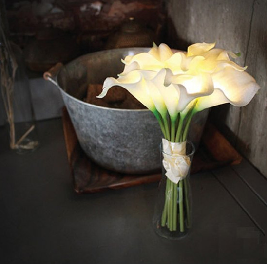 すぐに飾れるカラーブーケライト＋ベース2点セット