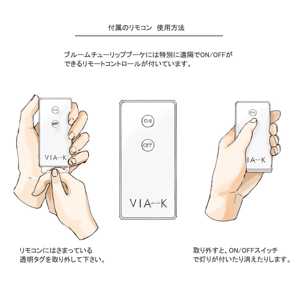 ブルームチューリップブーケライト＋ベース2点セット