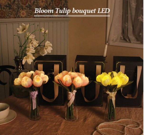 ブルームチューリップブーケライト＋ベース2点セット