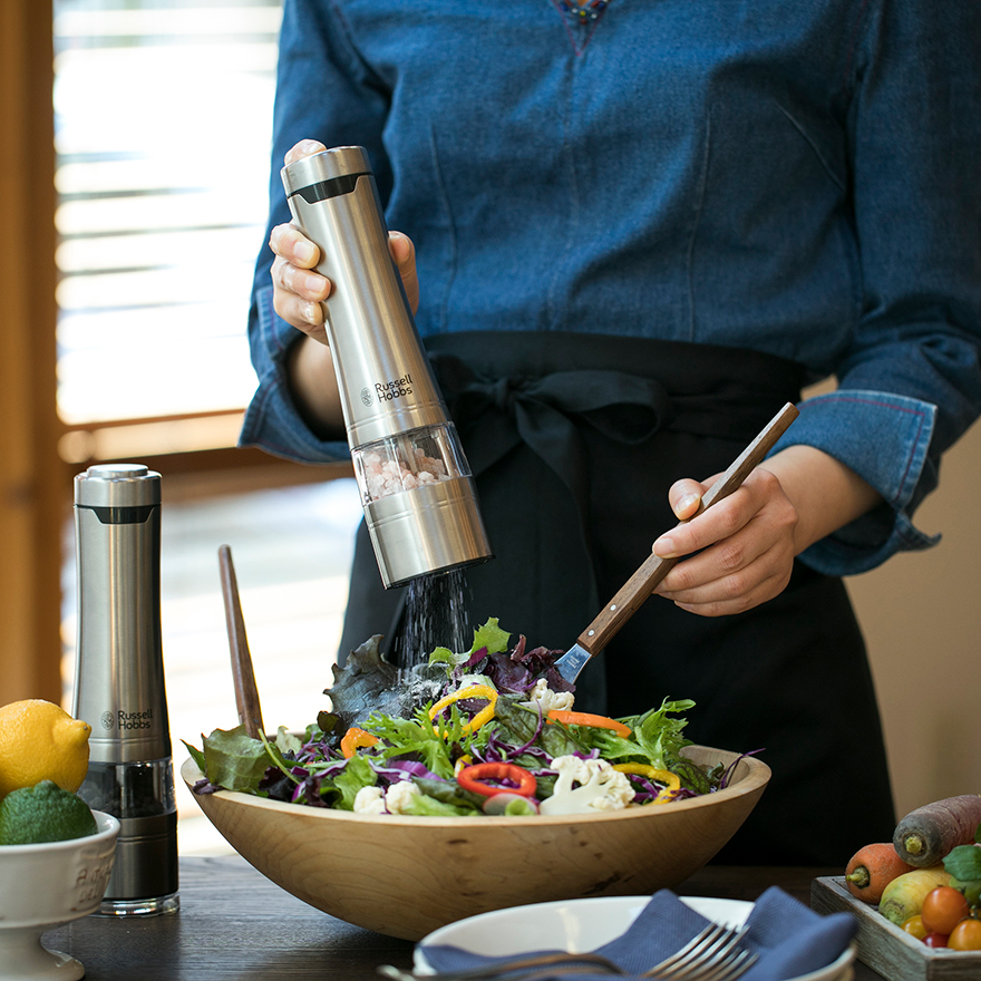 電動ミル ソルト＆ペッパー ウッドスタンドセット 7923JP