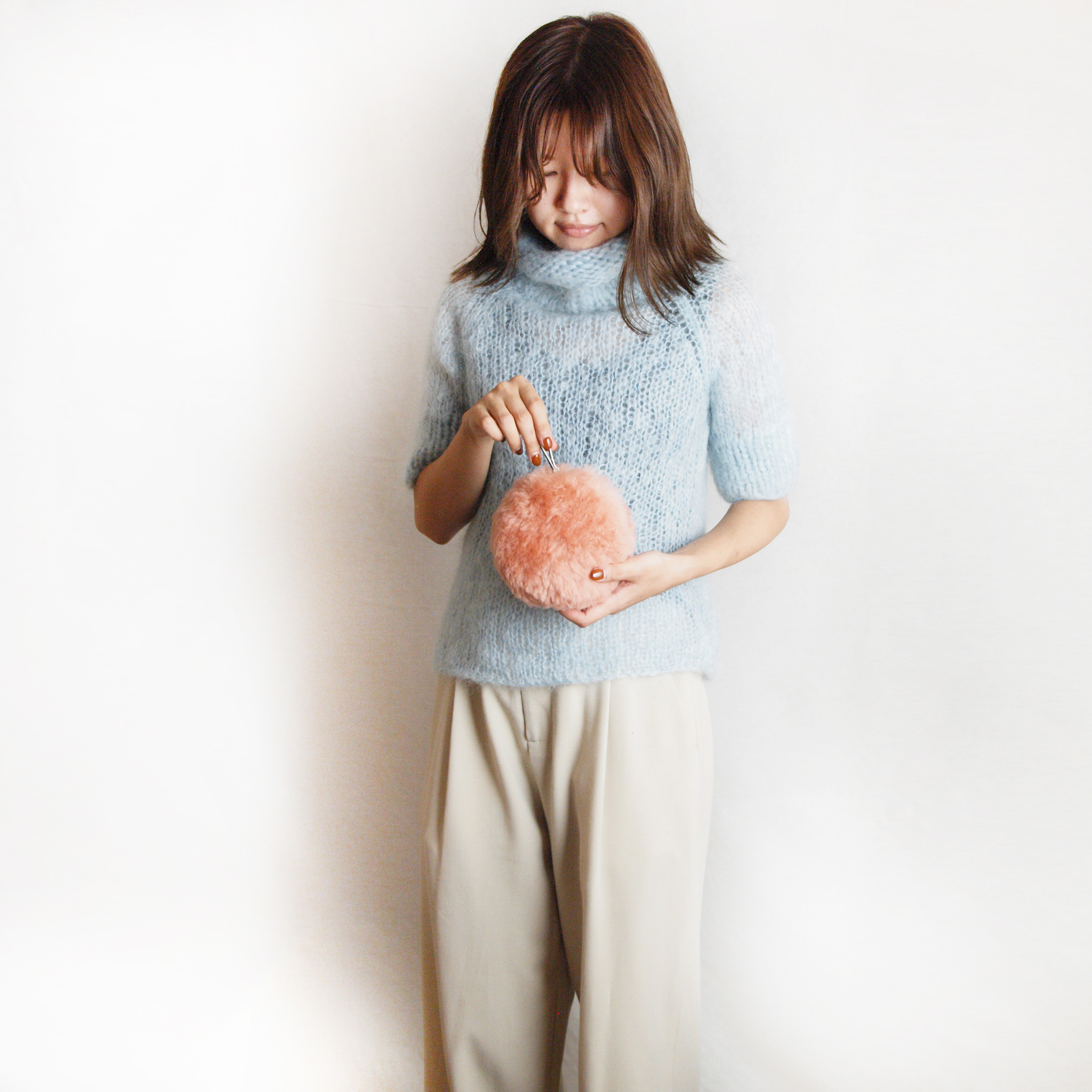 muku MACARON ムートンポーチ