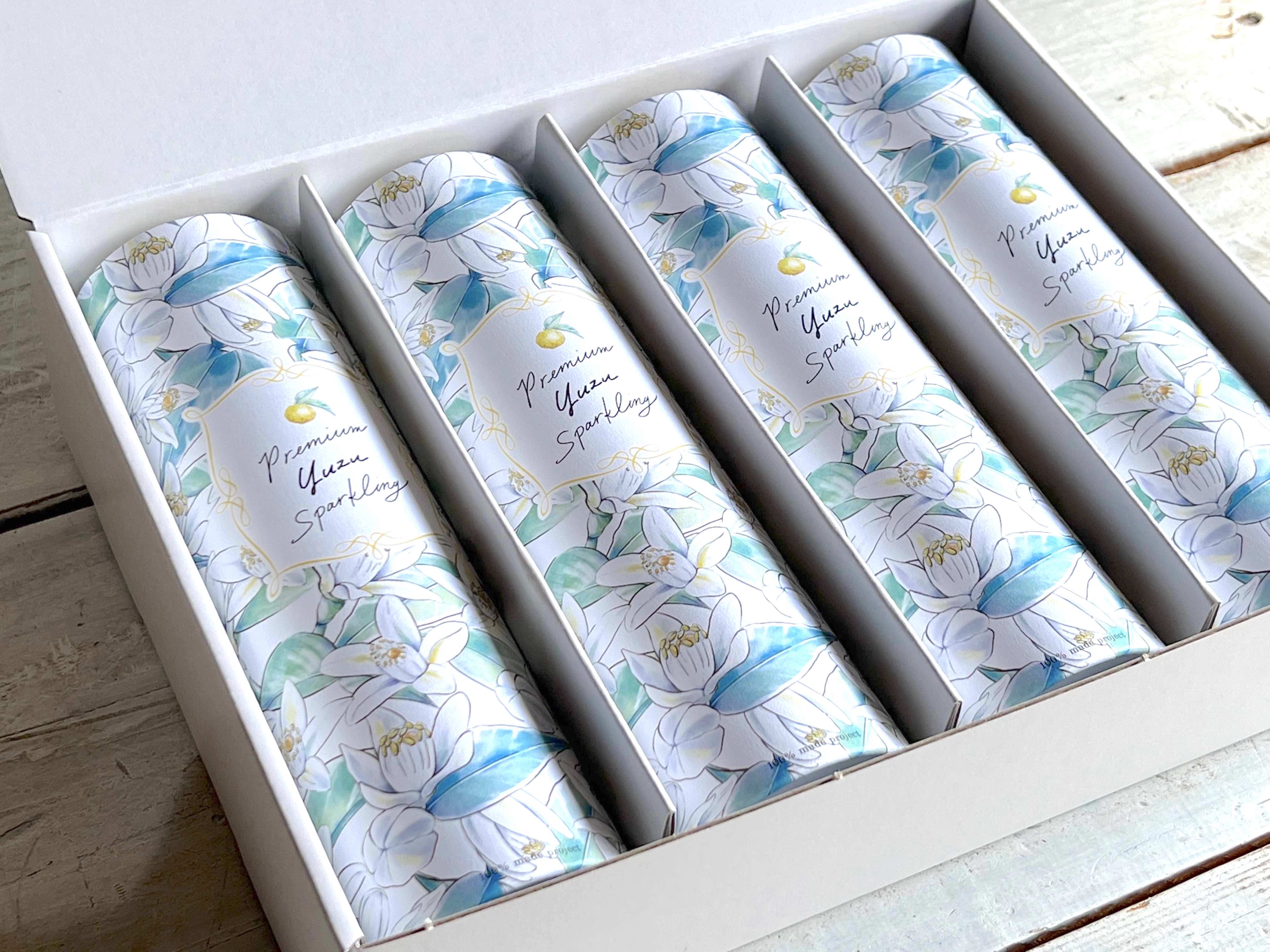 果汁と炭酸だけでつくる無添加ゆずドリンク Premium Yuzu Sparkling 4本セット