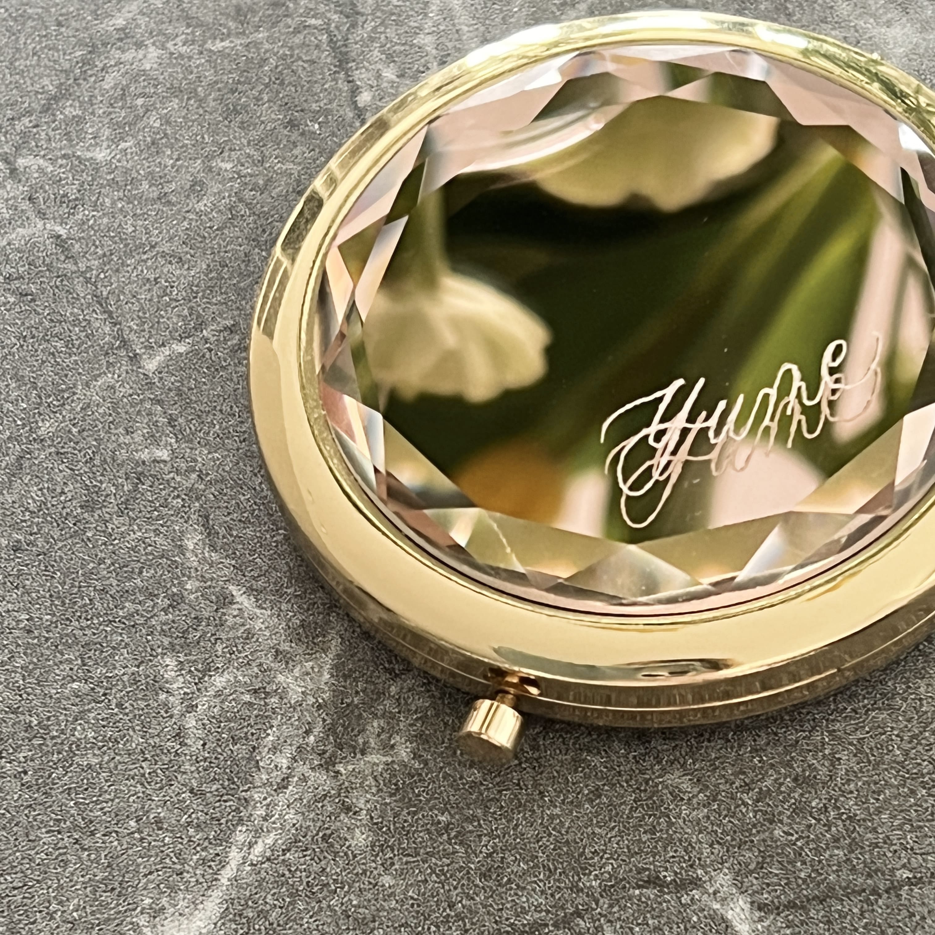 名入れコンパクトミラー&キーホルダーセット