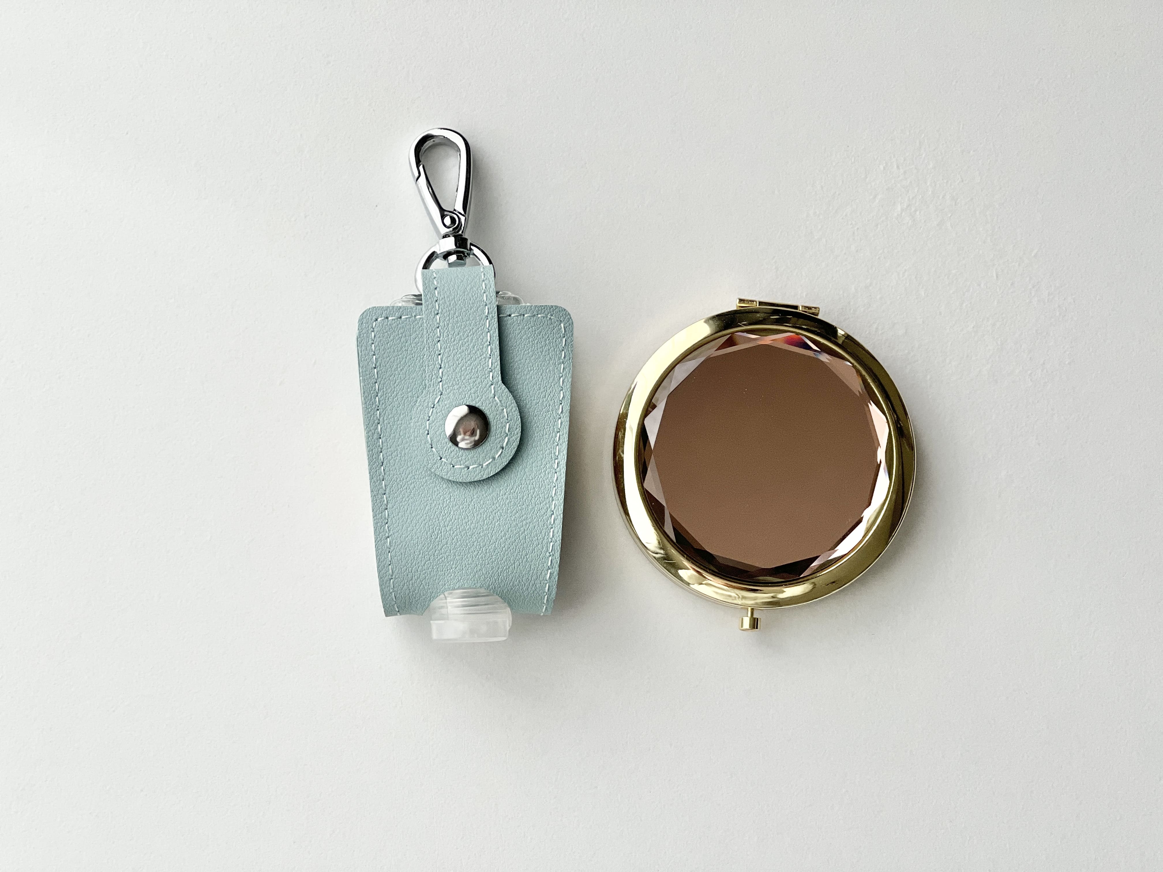 コンパクトミラー&アルコールジェルボトルケースセット