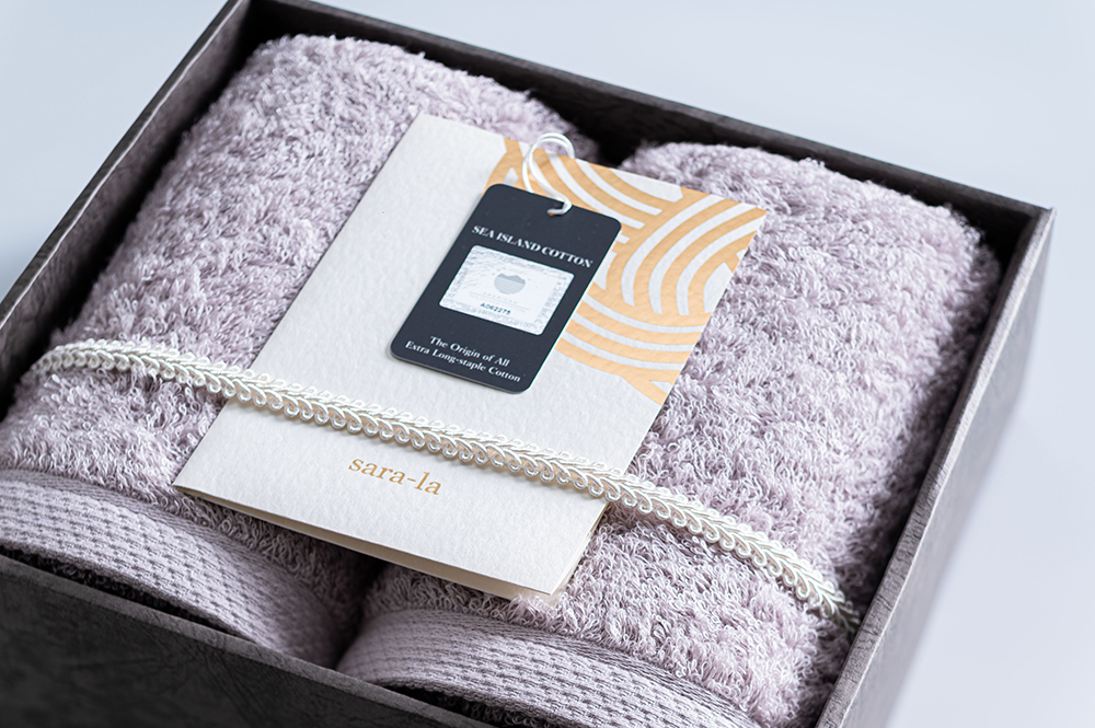 「礼-rei-シリーズ」フェイスタオル2枚セット 奇跡の綿花・アメリカンシーアイランドコットン 綿100%