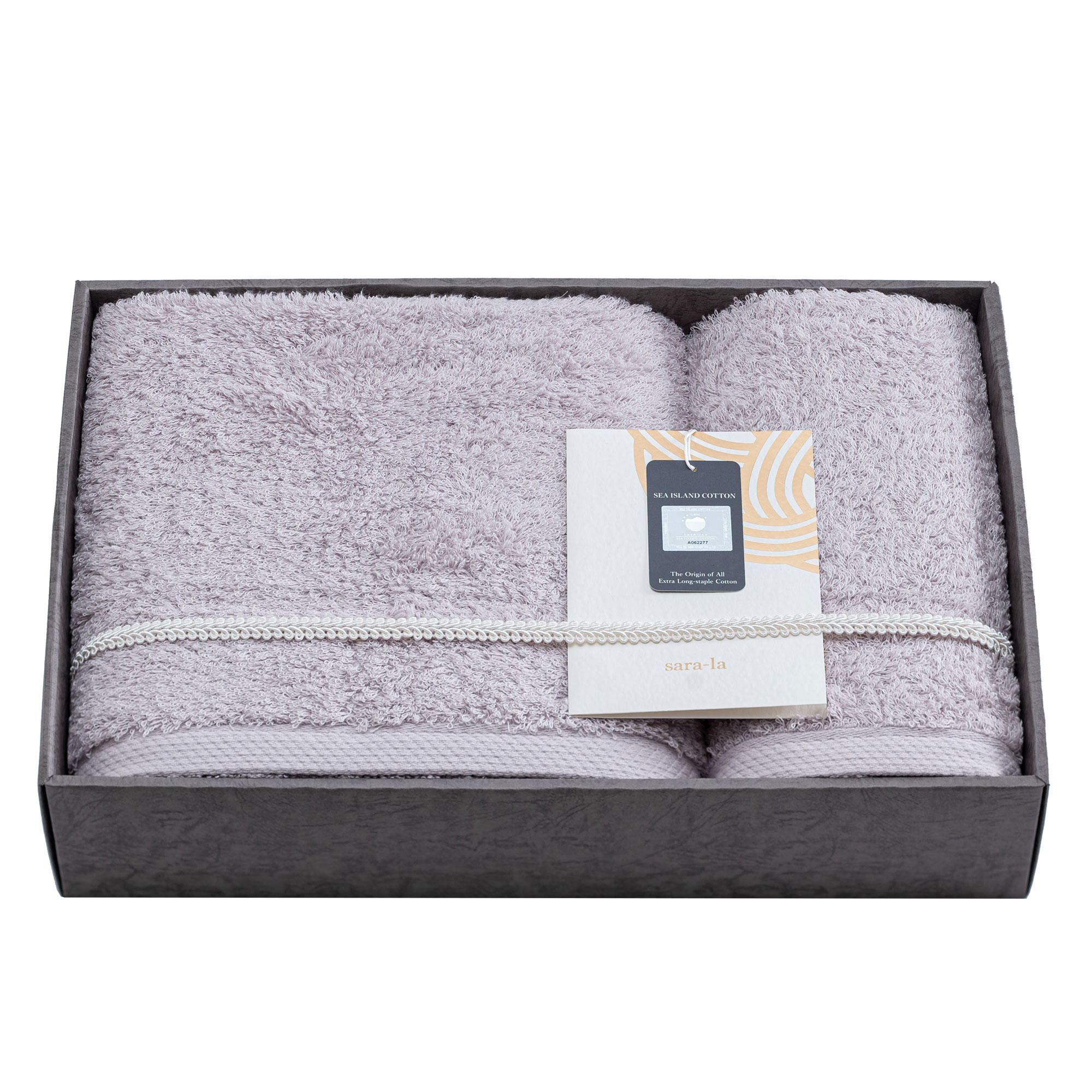 「礼-rei-シリーズ」バスタオル1枚 フェイスタオル1枚セット 奇跡の綿花・アメリカンシーアイランドコットン 綿100%