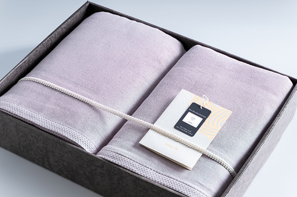 「礼-rei-シリーズ」タオルケット2枚 奇跡の綿花・アメリカンシーアイランドコットン 綿100%