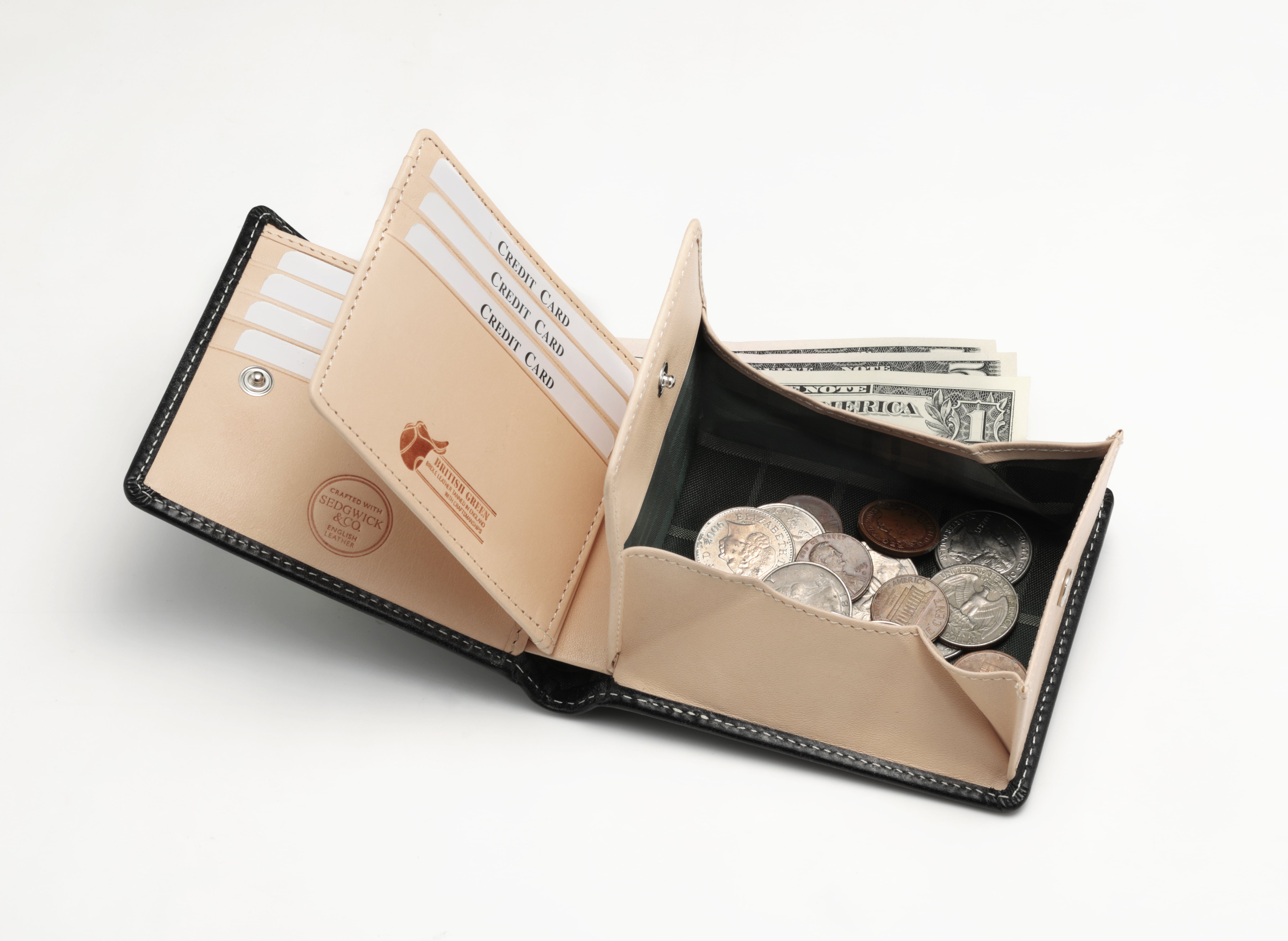 ブライドルレザー二つ折り財布