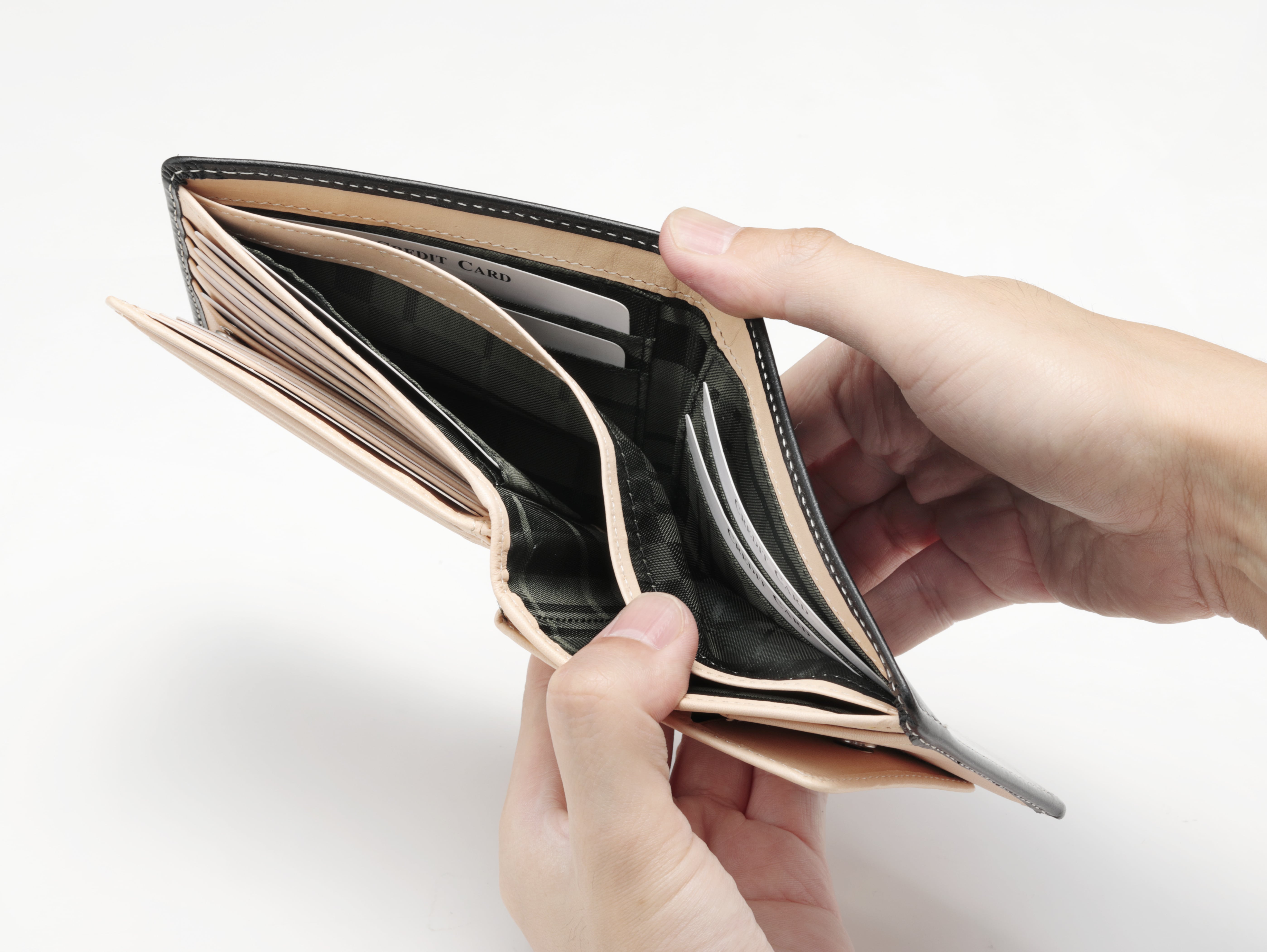 ブライドルレザー二つ折り財布