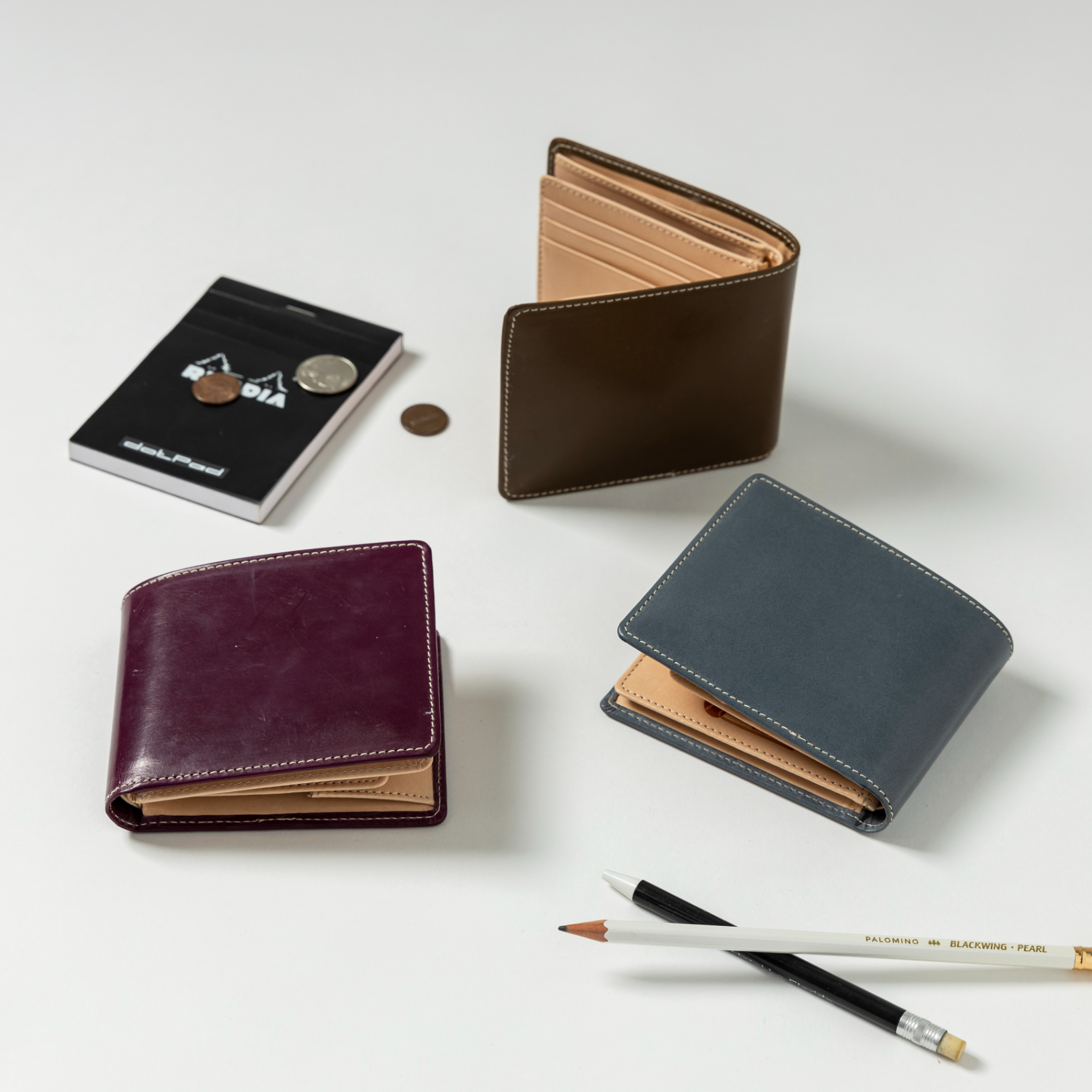 ブライドルレザー二つ折り財布