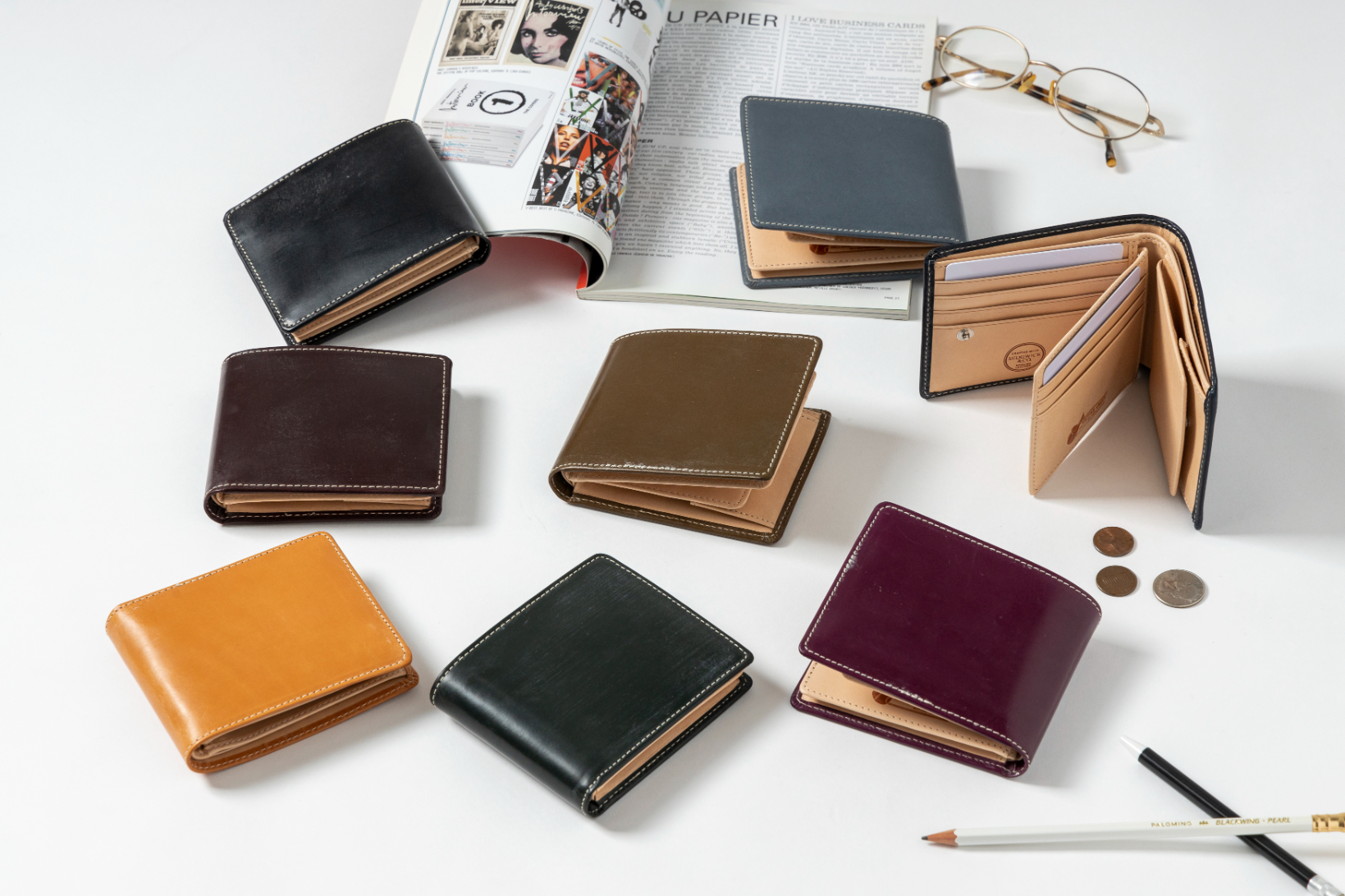 ブライドルレザー二つ折り財布