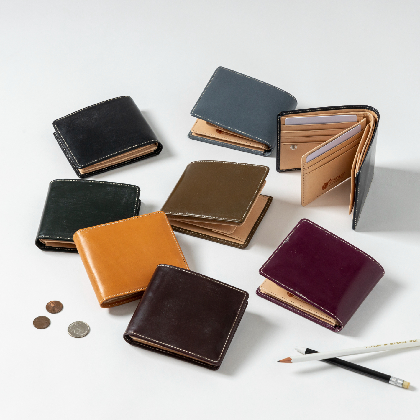 ブライドルレザー二つ折り財布