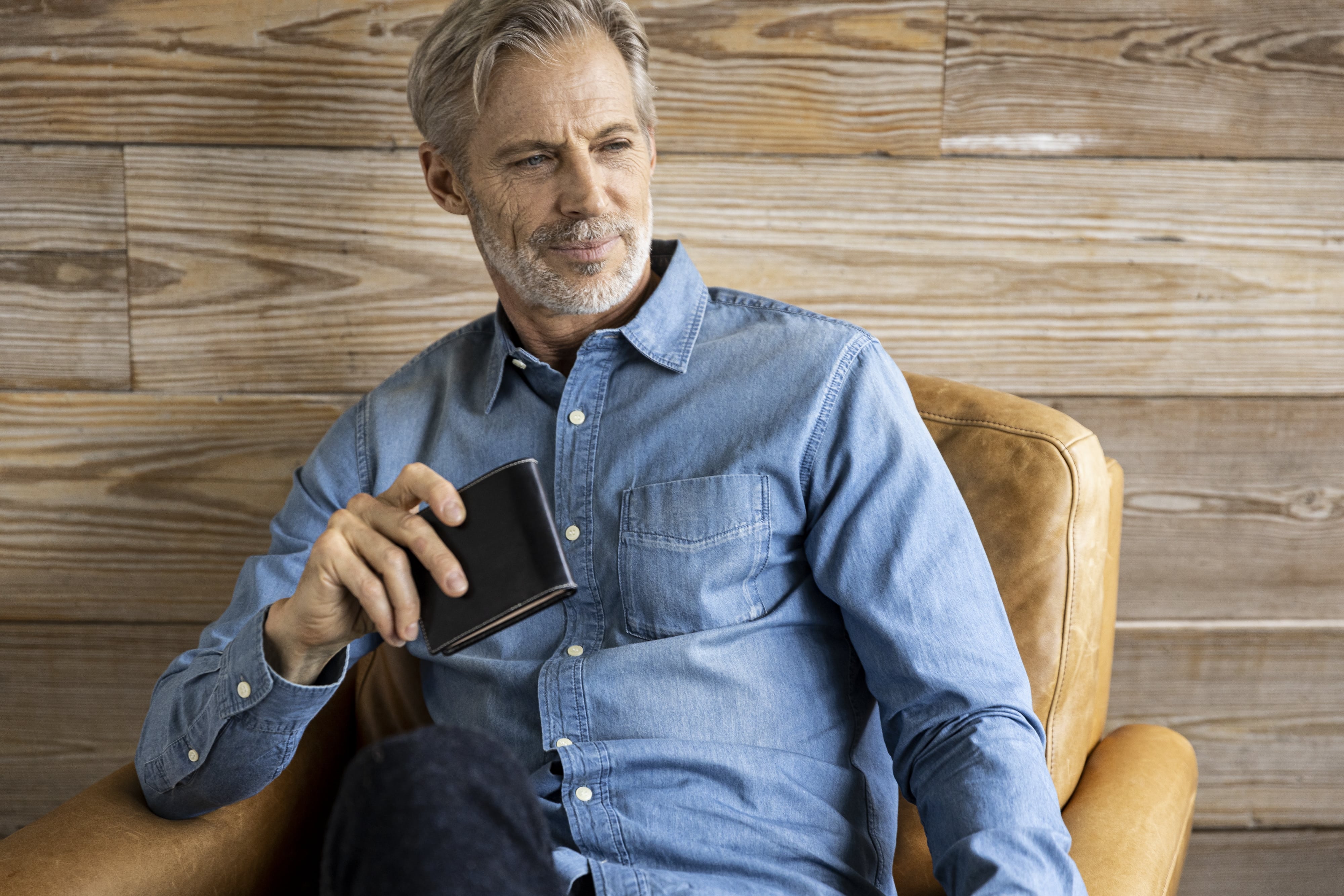 ブライドルレザー二つ折り財布