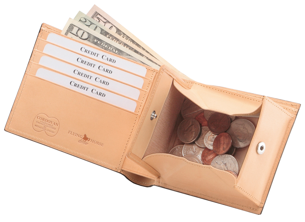 コードバン二つ折り財布