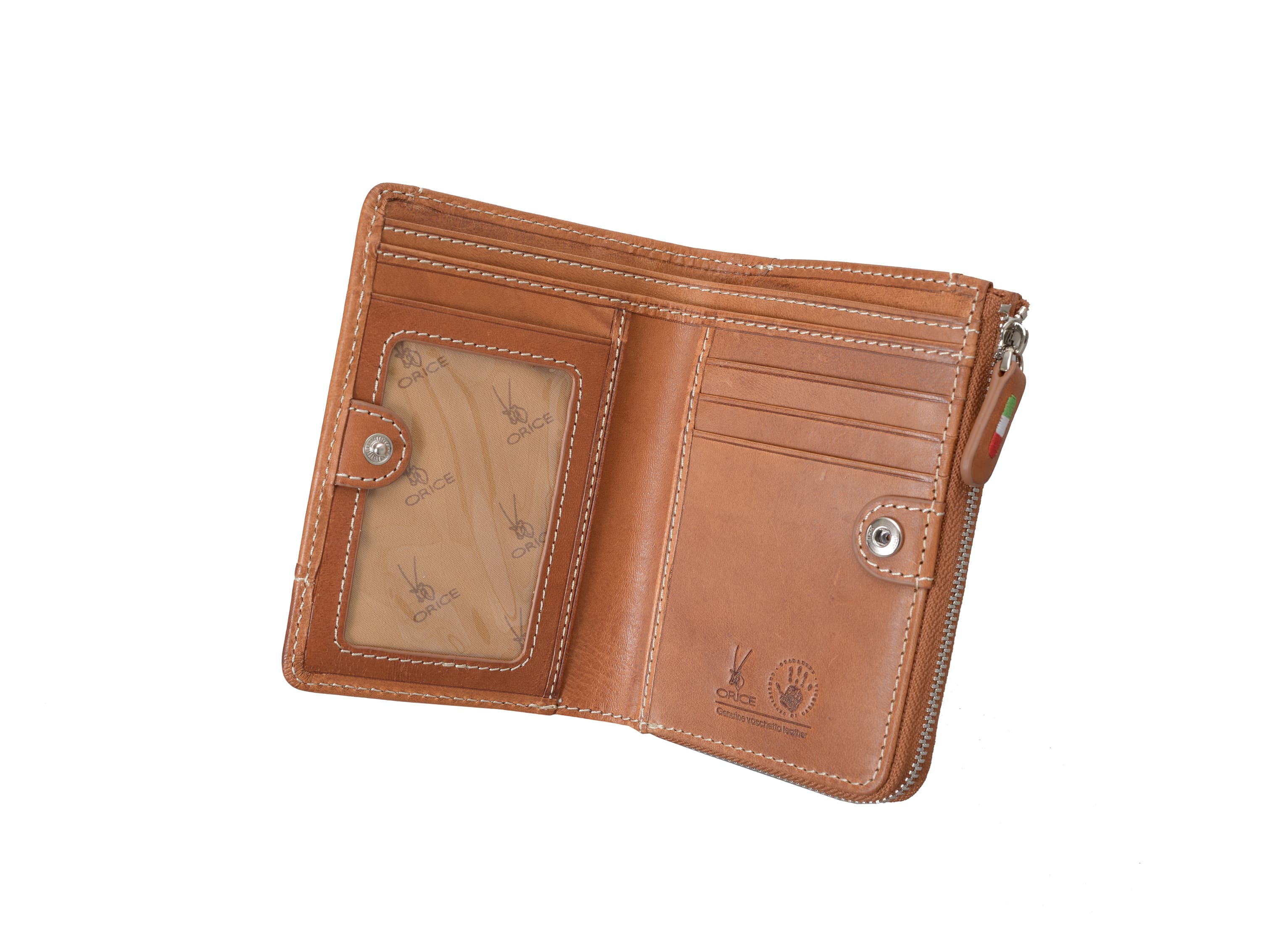 オリーチェバケッタレザーミディウォレット｜二つ折り財布