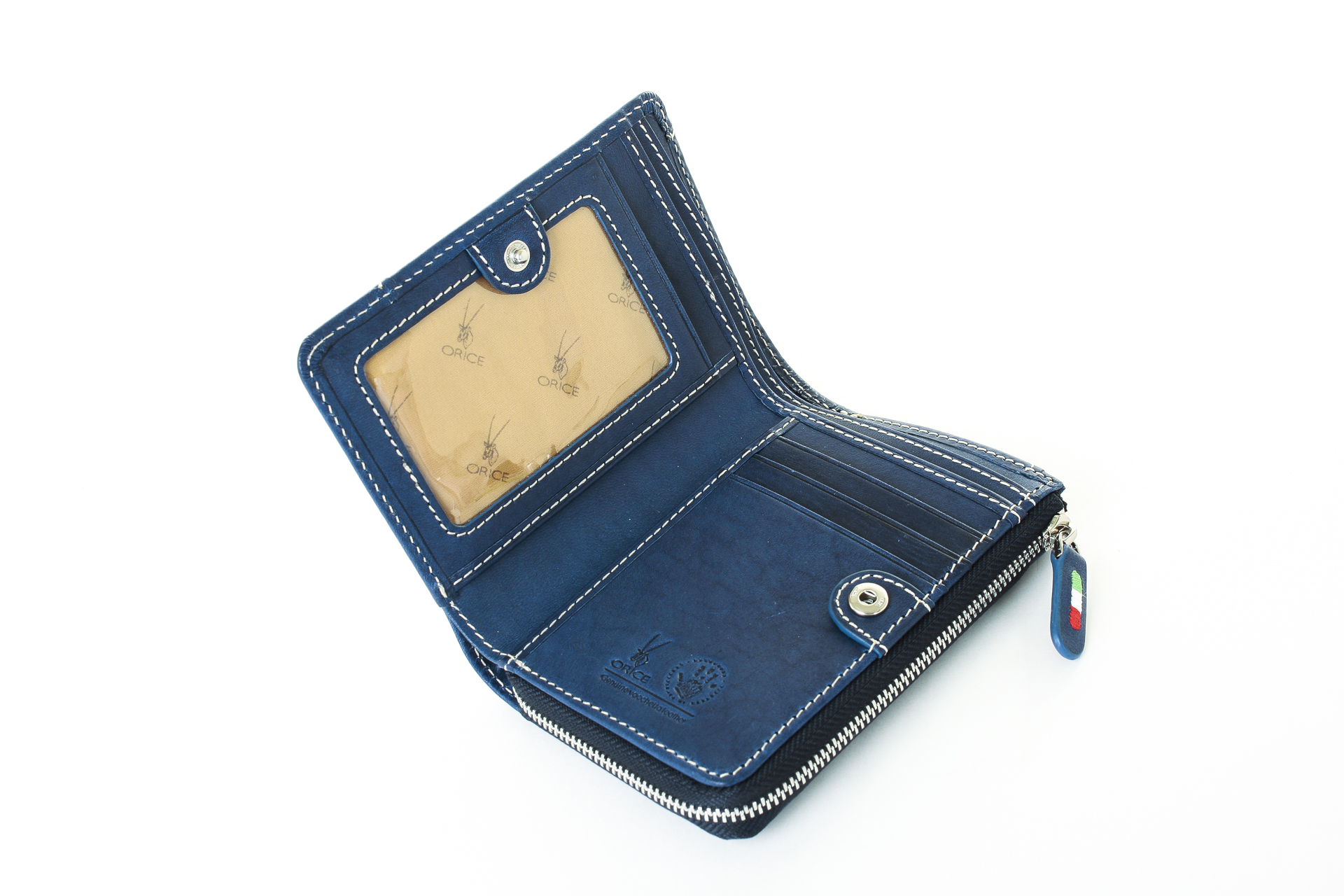 オリーチェバケッタレザーミディウォレット｜二つ折り財布