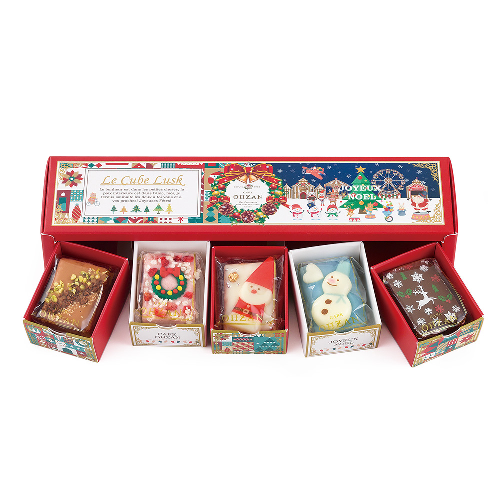 【クリスマス・数量限定】キューブラスク5個入　ジョワイユ・ノエル