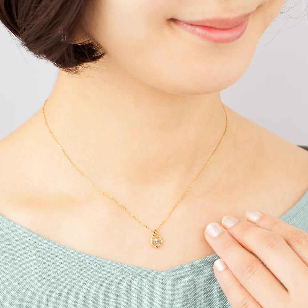 【名入れ】デザイン選べるネックレス＆Canal 4℃オリジナルポーチセット