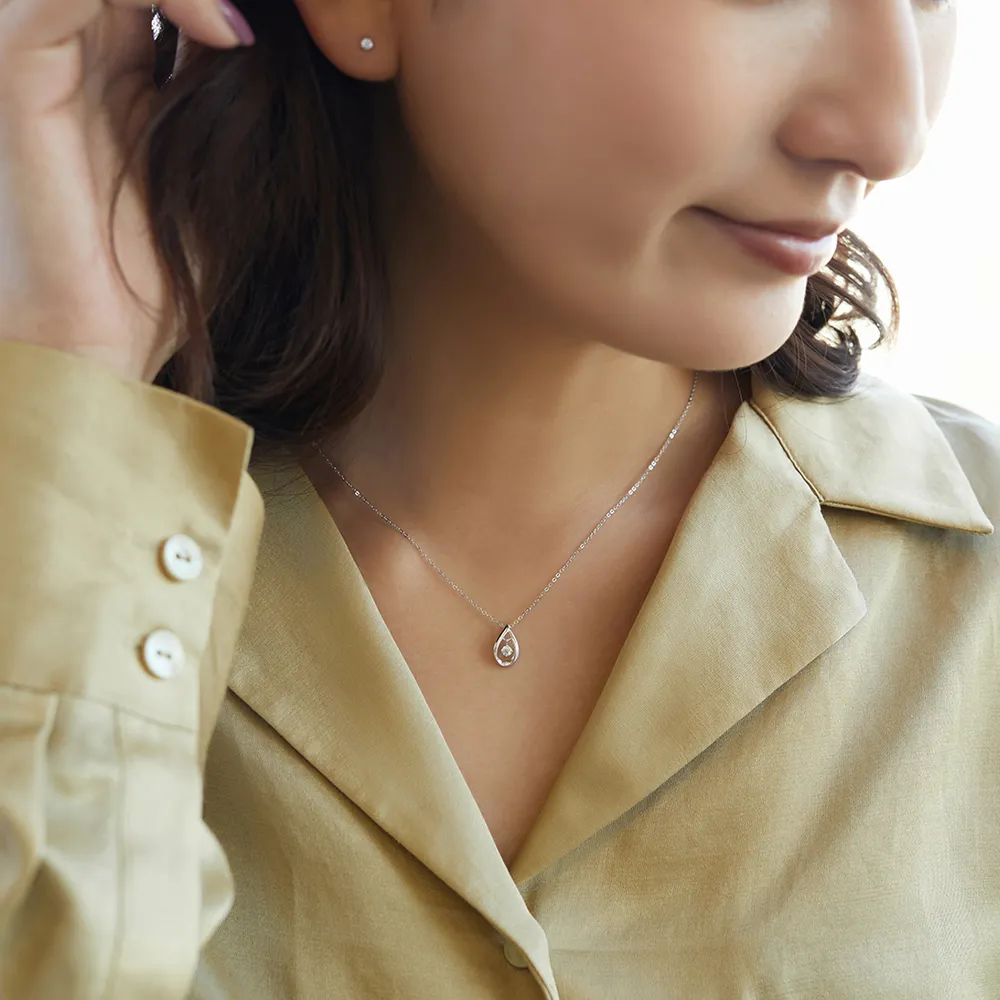 【名入れ】Canal 4℃オリジナルベア&しずくネックレスセット