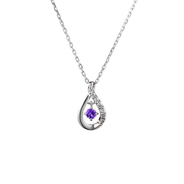 【名入れ】揺れる誕生石ネックレス&オルゴールケースセット