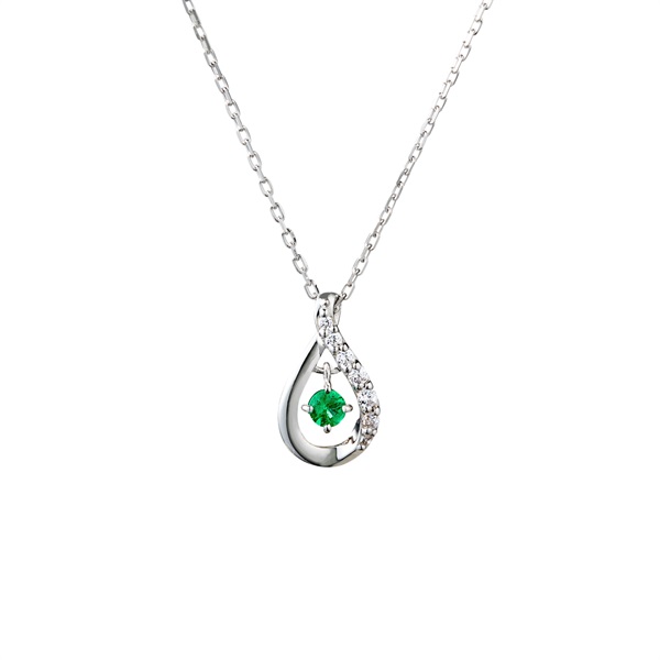 【名入れ】揺れる誕生石ネックレス&オルゴールケースセット