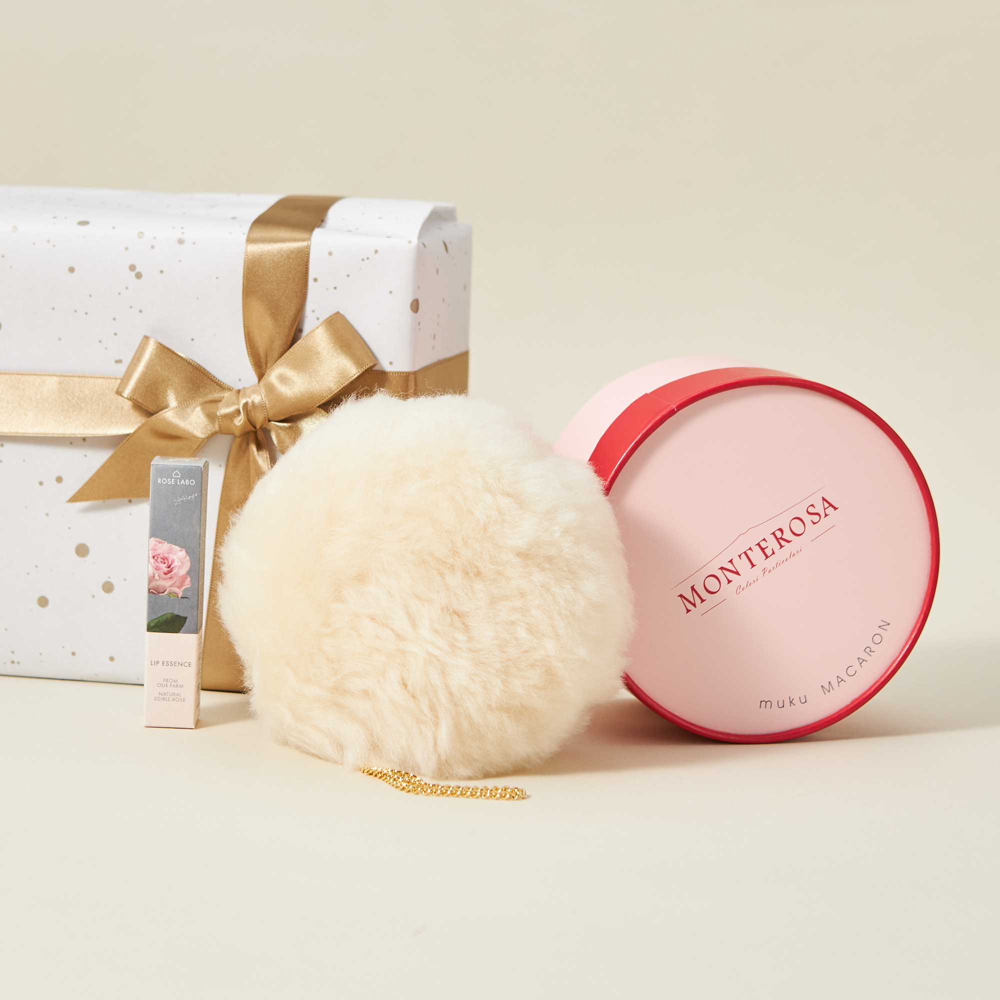 【タンプ限定/ギフトBOX】ムートンポーチ＆リップ美容液セット