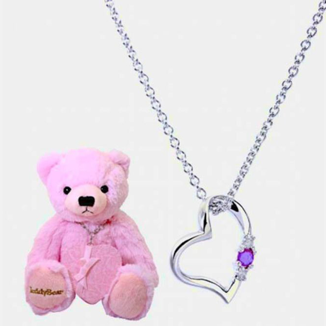 【イニシャルモチーフ！】ラブハートネックレス＆リップグロス&フラワーセット