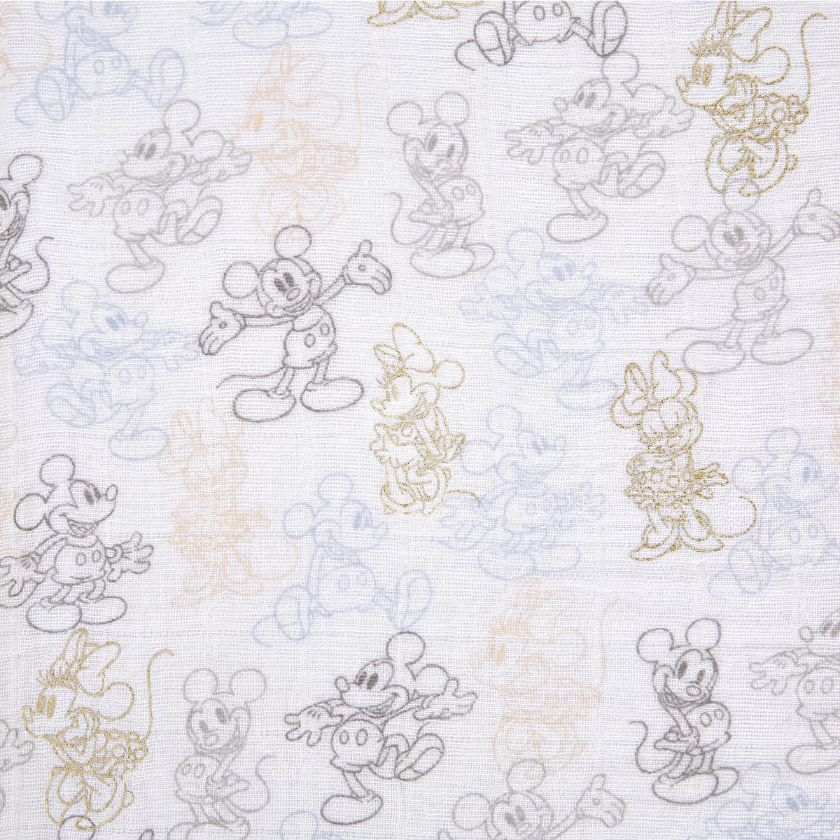 【ミッキー&ミニー】MUSLIN SWADDLES : 3-PACK（ディズニー おくるみ3枚セット）