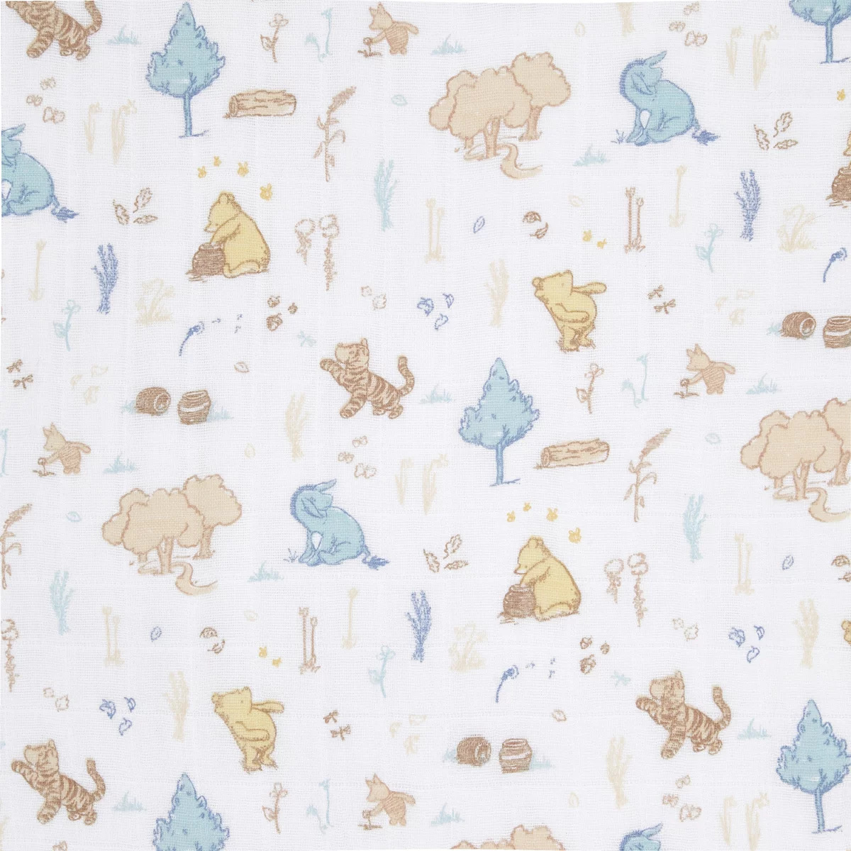 【winnie in the woods】MUSLIN SWADDLES : 3-PACK（ディズニー おくるみ 3枚セット）