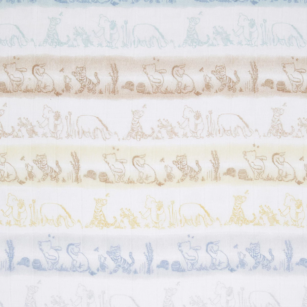 【winnie in the woods】MUSLIN SWADDLES : 3-PACK（ディズニー おくるみ 3枚セット）