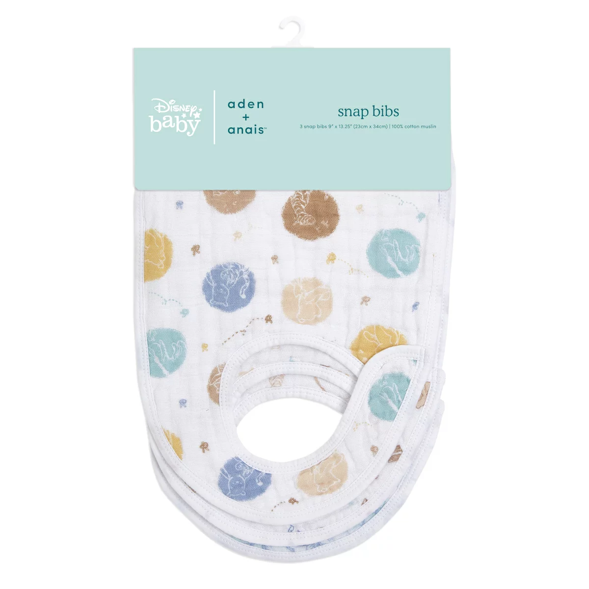 MUSLIN SNAP BIBS : 3-PACK【winnie in the woods】（スタイ） | aden+