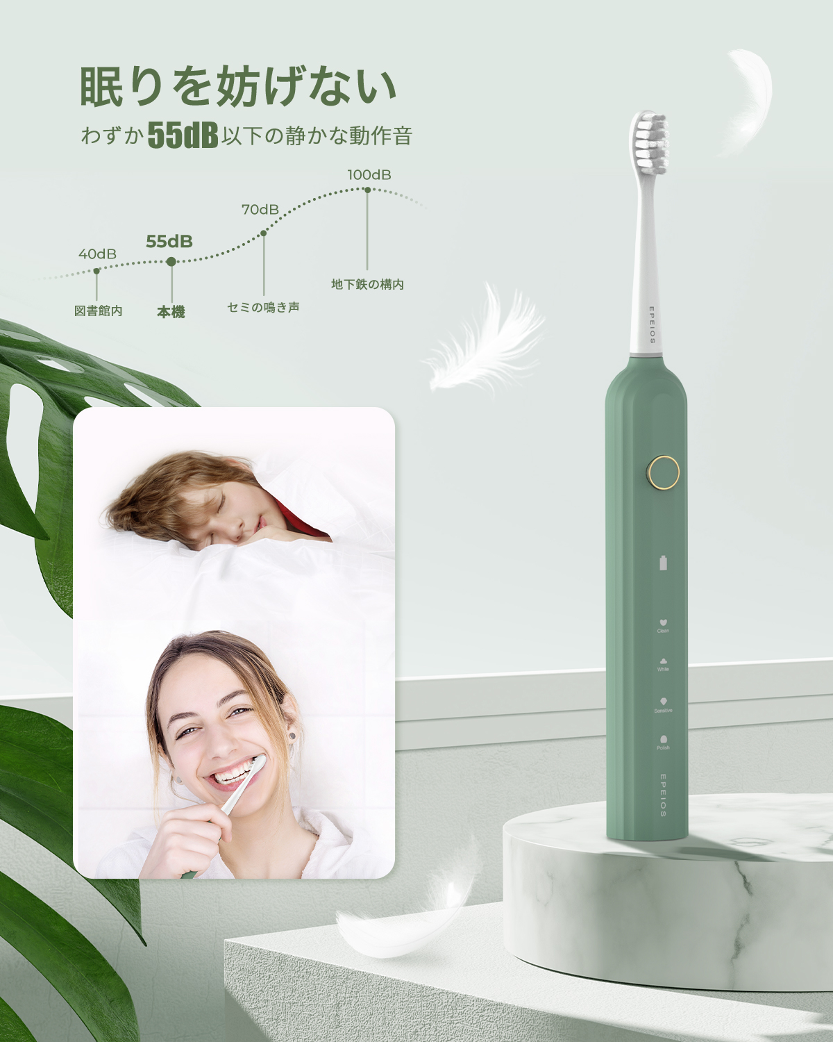 【ベストバイ受賞】 Okare! ET003 音波電動歯ブラシ